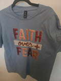 Faith-Inspired "Faith Over Fear" Knit T-Shirt