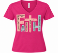 FAITH with Scriptures T-Shirt WOMENS VNECK