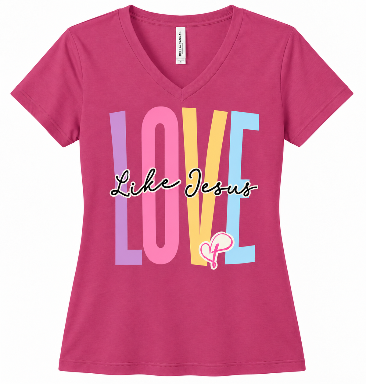 Faith-inspired "Love Like Jesus" Ladies T-shirt