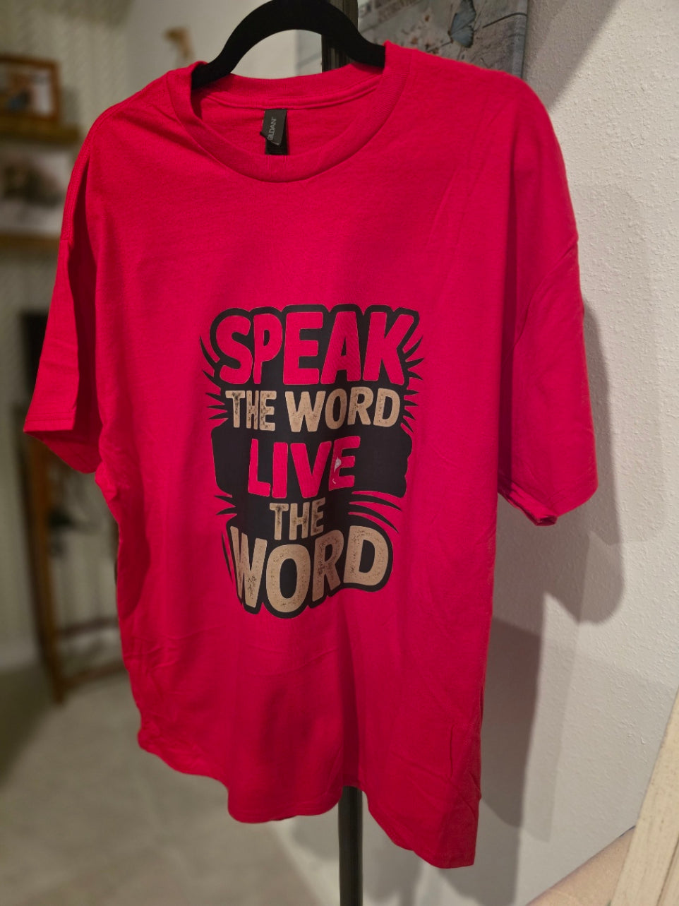 FAITH-INSPIRED "SPEAK THE WORD LIVE THE WORD" T-SHIRT